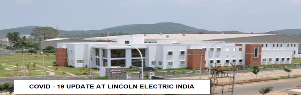 COVID-19 UPDATE AT LINCOLN ELECTRIC COMPANY